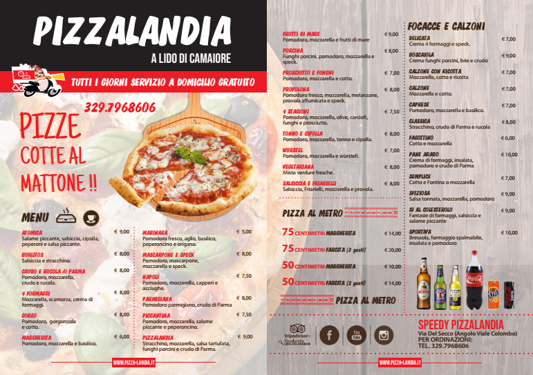 Catania - Pizzeria Metrò - Da asporto: 5 pizze gusti a scelta + patatine